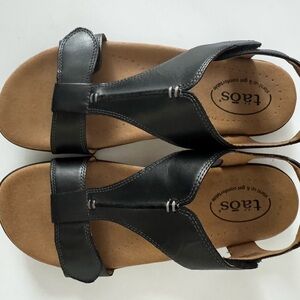 Black Leather Sandals by Taos